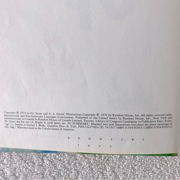 Vintage Great Day for Up by Dr. Seuss Hardcover Story Book - Picture 3 of 11